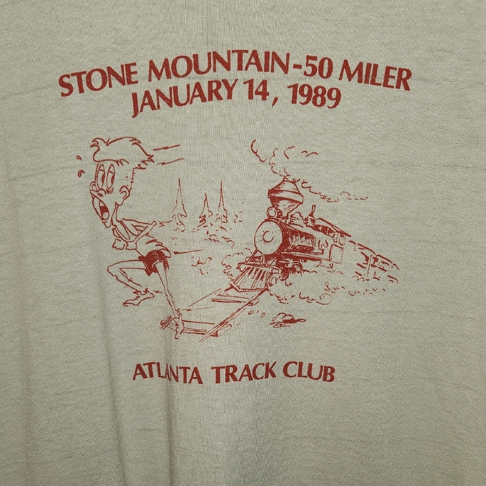 Gray Graphic T-Shirt with Red Print